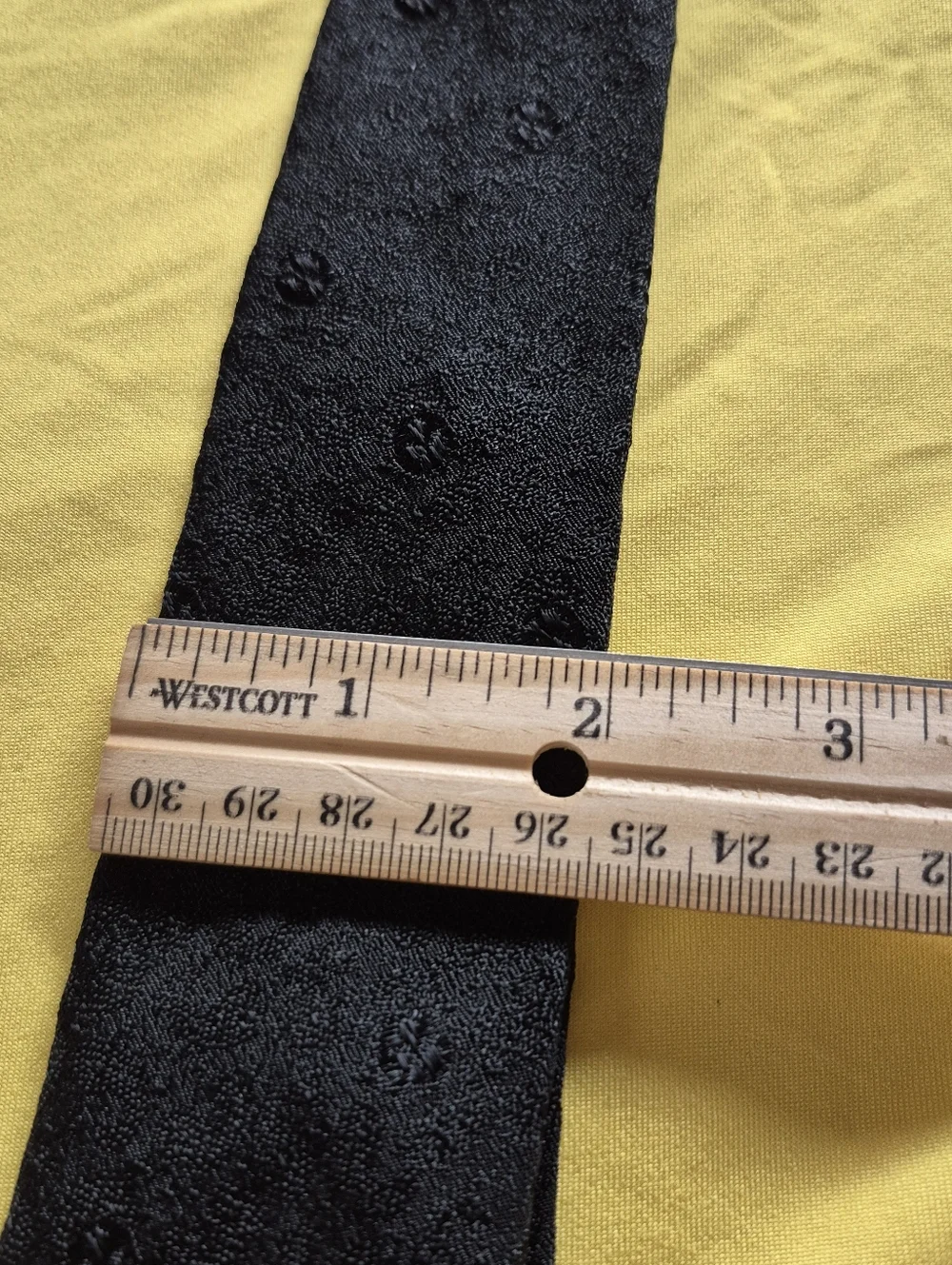 Source Unknown Black Jacquard Floral Necktie